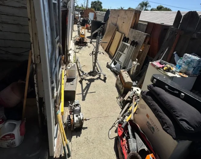 yard with junks